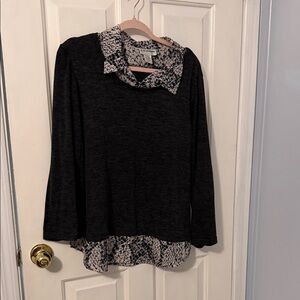 Elegant Black and White Women's Sweater
